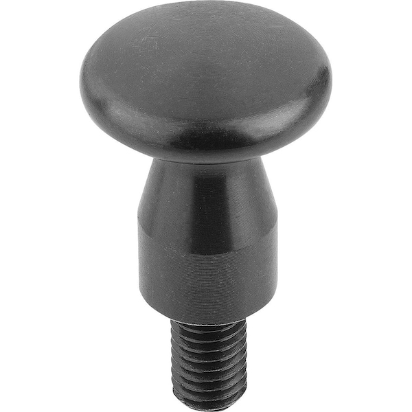 Kipp Flat Knob Flat D=M10X16 D1=32, Form:L Steel, Black Oxidized K0157.10016 - main
